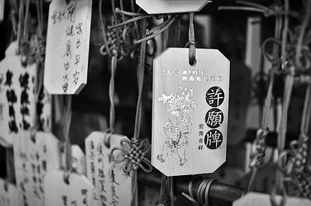 selective focus photography of card hanged on rope thumbnail