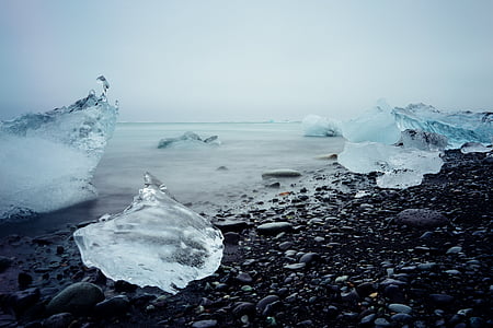 block of ices on seashore thumbnail