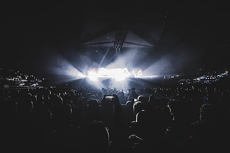 Crowd Watching Show Inside the Dark Stadium thumbnail