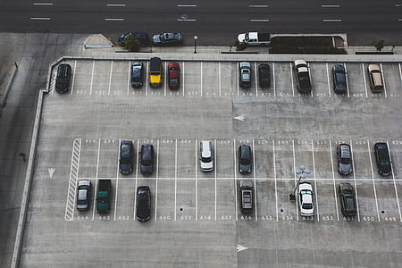 car parked on parking lot thumbnail