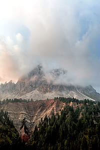 landscape photography of mountain canyon with clouds thumbnail