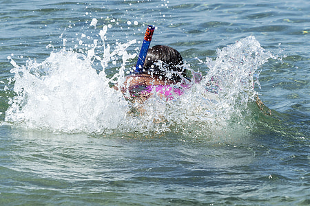 person using snorkel on body of water thumbnail