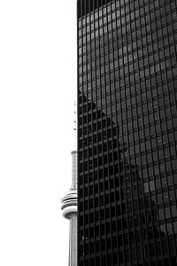 grayscale photo CN tower, Canada thumbnail