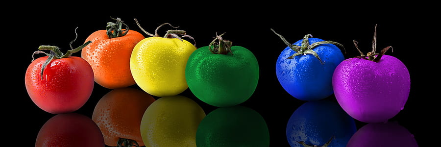 six assorted-color tomatoes thumbnail