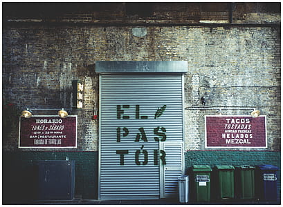 green trash bins beside of garage door thumbnail