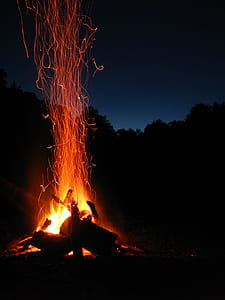 dark, firewood, fire, campfire thumbnail