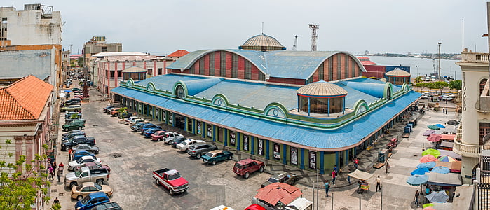 high angle view of blue building thumbnail