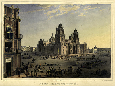 Plaza Mayor do Mexico city in 1836 thumbnail