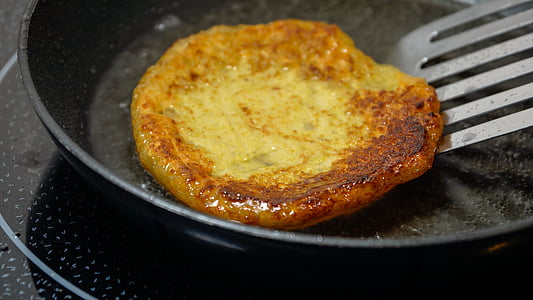 fried patty on frying pan thumbnail