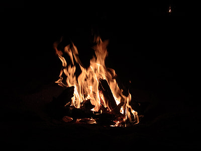 brown firewood with fires thumbnail