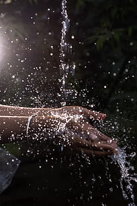 Human Hand Under Pouring Water thumbnail