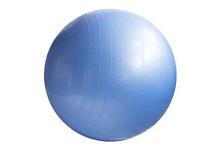 blue stability ball on white surface thumbnail