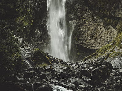 nature, water, rocks, moss thumbnail