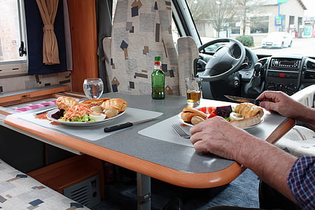 food on plate on top of table thumbnail