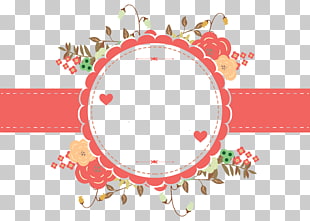 Mother's Day Euclidean Illustration, Wedding invitation designs, pink and beige floral frame illustration PNG clipart