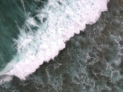 aerial photo of sea waves thumbnail
