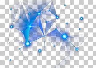 Light Line Blue Transparency and translucency, Blue technology connection map, shining diamond illustration PNG clipart