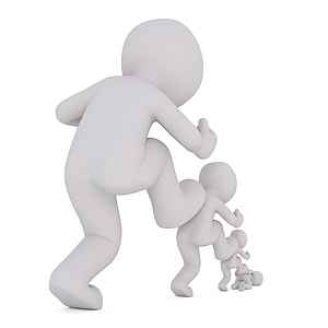 human figures stepping each other backs thumbnail