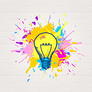 Painted Lightbulb - Creativity and Imagination Concept - Abstract thumbnail