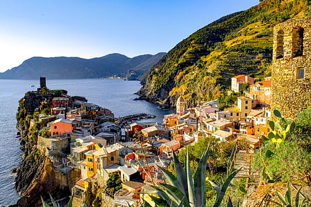 landscape photo of house near body of water during daytime thumbnail