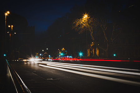 timelapse photo of street during night thumbnail