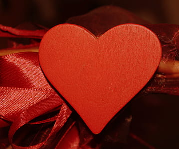red wooden heart decoration thumbnail