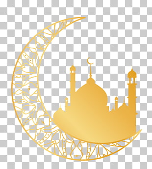 Ramadan Illustration, Ramadan decorations, yellow mosque illustration PNG clipart