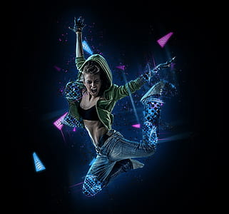 woman dancing digital wallpaper thumbnail