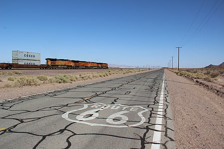 intermodal containers on asphalt road side thumbnail