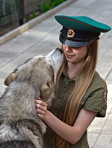 girl, animal, dog, pet thumbnail