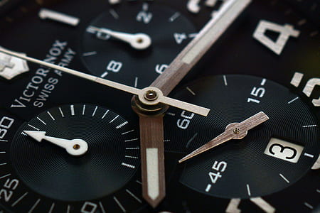 black Victorinox analog chronograph watch thumbnail