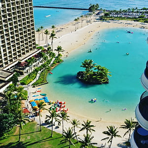 commercial man made lagoon resort photo thumbnail