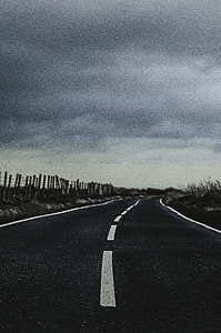 gray concrete road heading trees thumbnail