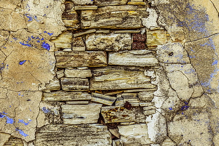 gray concrete wall with blue paint thumbnail