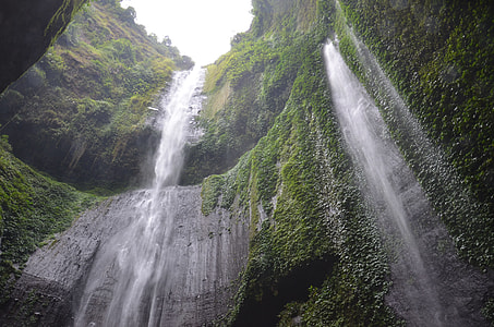 low-angle photo of waterfalls thumbnail