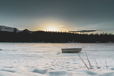 boat on snow field thumbnail