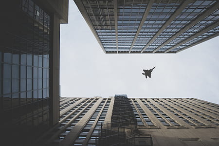 worm's eye view of plane flying mid-air during daytime thumbnail