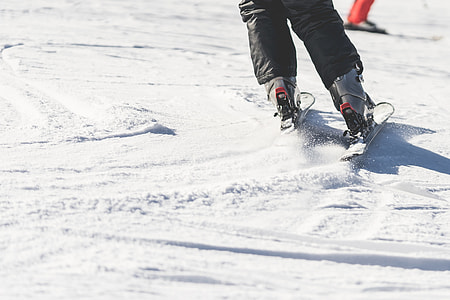 Skiing Snow And Ski Close Up thumbnail