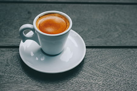 White Ceramic Mug and Saucer thumbnail