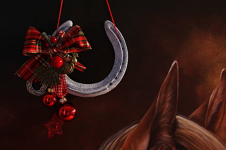 red bauble with ribbon painting thumbnail