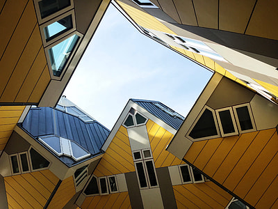 brown and blue concrete houses thumbnail