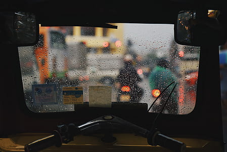 close-up view off auto-rickshaw interior thumbnail