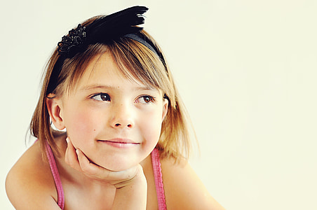blonde girl wearing pink sleeveless top thumbnail