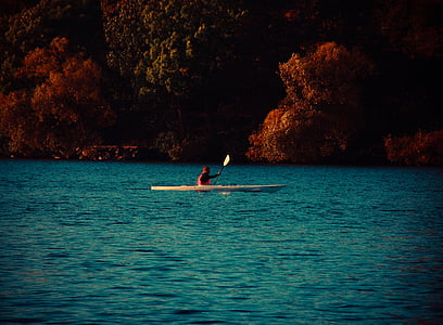 man paddling at the body of water thumbnail