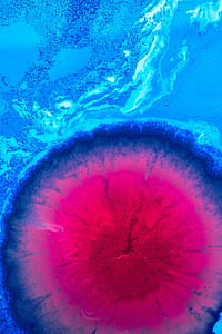 red and blue tie-dyed graphic thumbnail