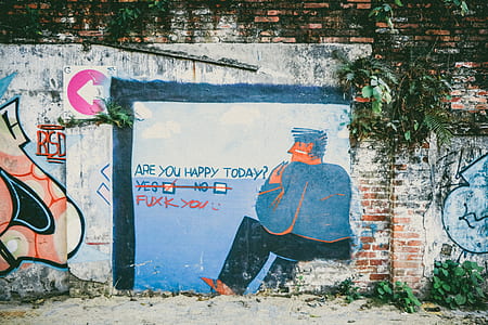 man sitting on rock wall painting thumbnail