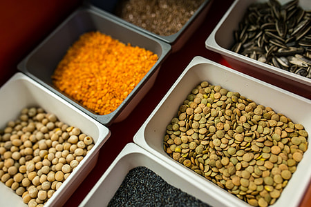 Containers with legume foods and seeds thumbnail