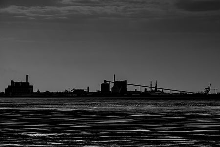 grayscale photo of calm body of water thumbnail