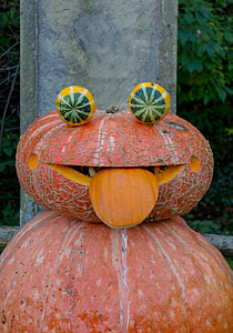brown pumpkin frog decor thumbnail