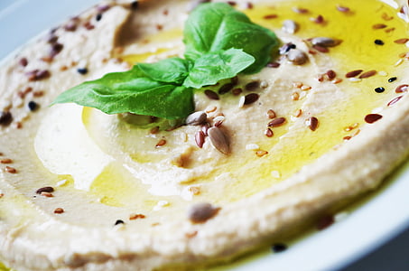 close-up photo of parsley on cream with sesame seeds thumbnail